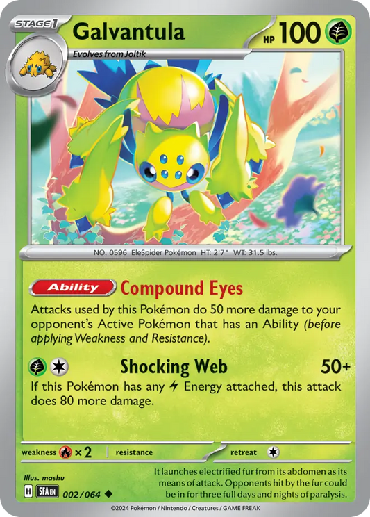 Galvantula 002/064 Shrouded Fable Pokemon UC NM