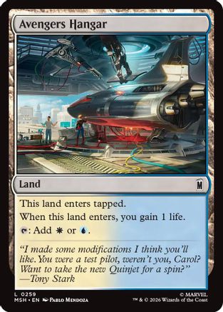 Avengers Hangar 259 Marvel Super Heroes MTG Land Foil NM