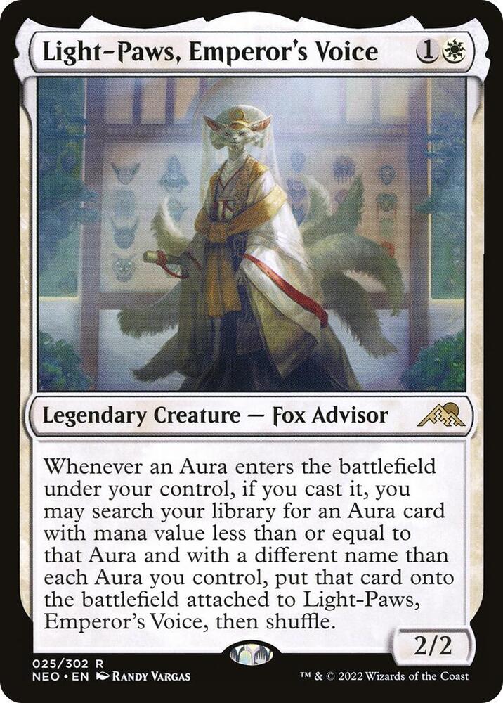 Light-Paws, Emperor's Voice 25 Kamigawa: Neon Dynasty MTG R NM