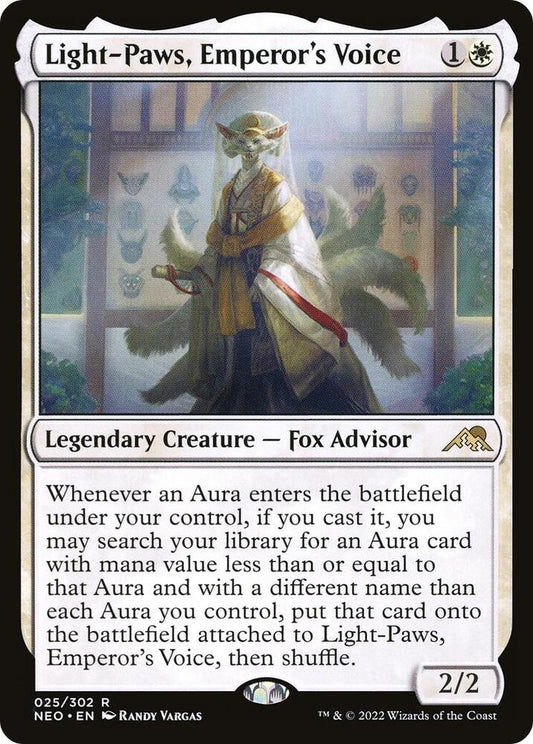 Light-Paws, Emperor's Voice 25 Kamigawa: Neon Dynasty MTG R NM