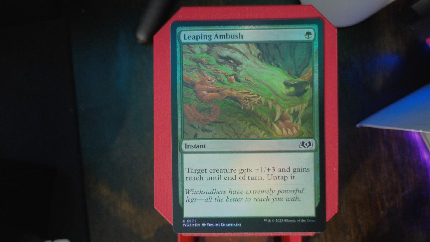 Leaping Ambush 177 Wilds of Eldraine MTG C Foil NM