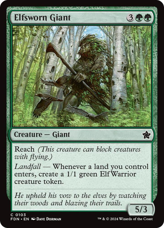 Elfsworn Giant 103 Foundations MTG C NM