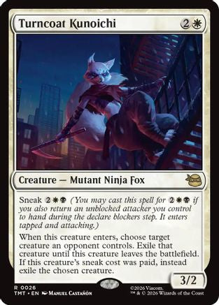 Turncoat Kunoichi 0026 Teenage Mutant Ninja Turtles MTG R Foil NM