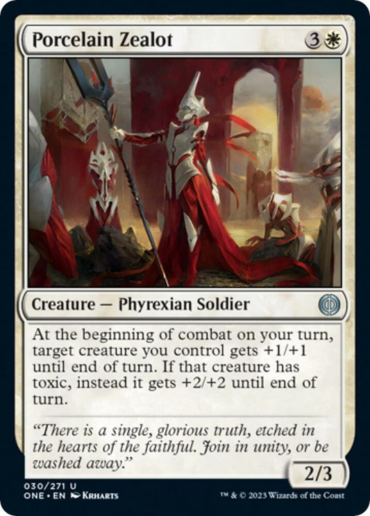 Porcelain Zealot 30 Phyrexia: All Will Be One MTG UC NM
