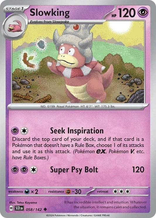 Slowking 58/142 Stellar Crown Pokemon UC NM