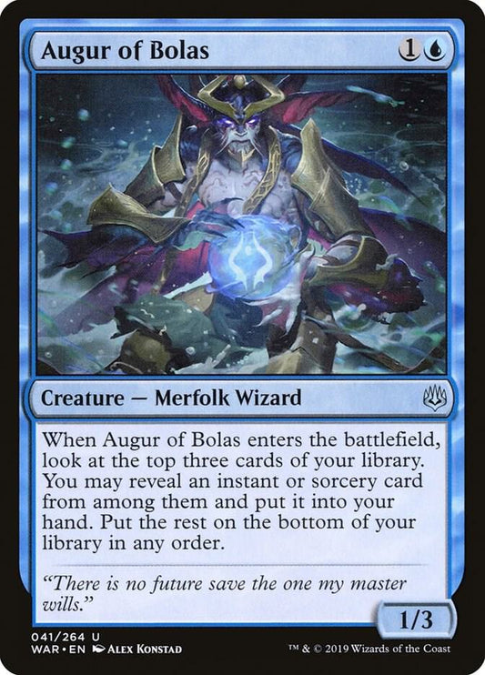 Augur of Bolas 41 War of the Spark MTG UC NM