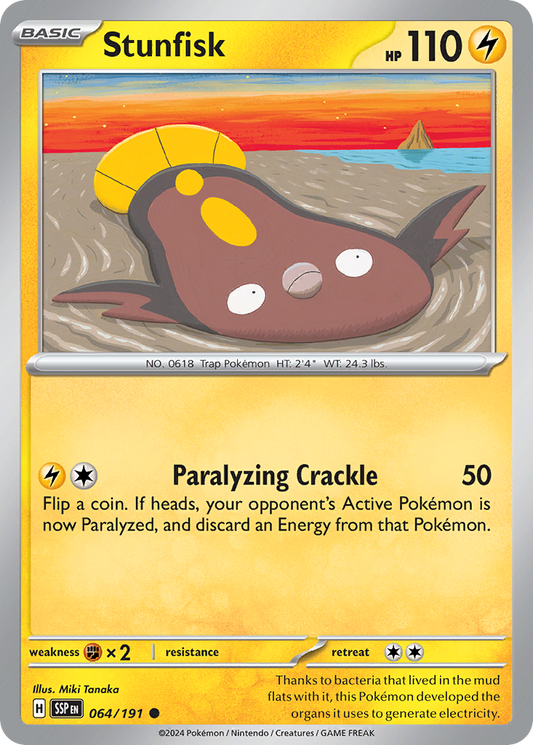 Stunfisk 064/191 Surging Sparks Pokemon C NM