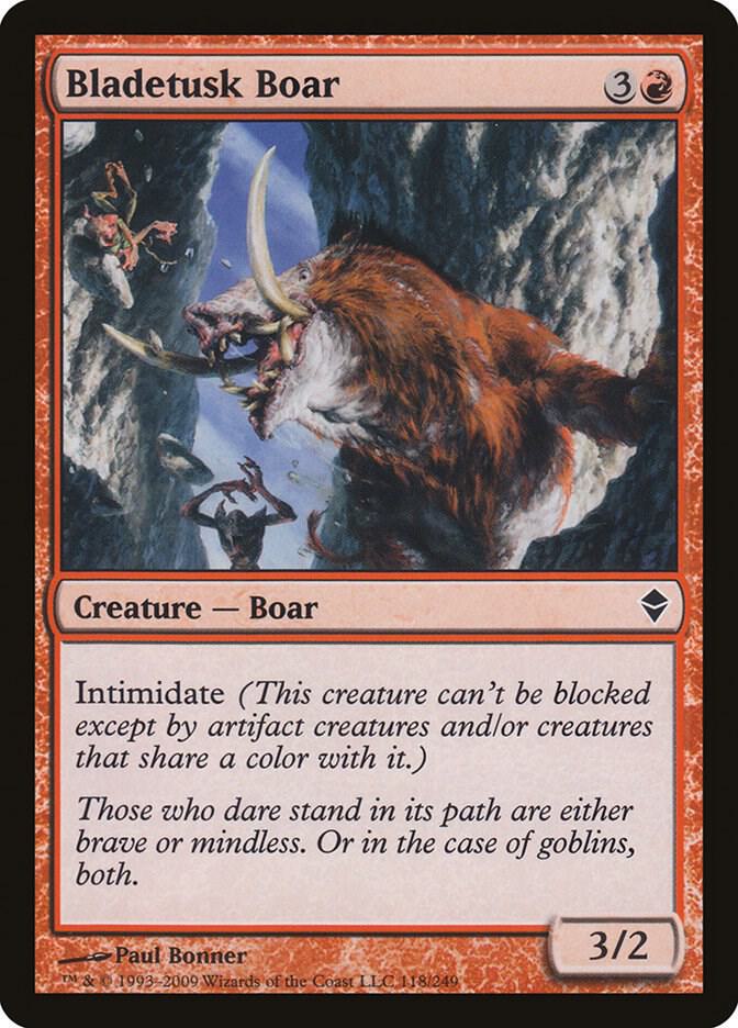 Bladetusk Boar 118 Zendikar MTG C NM