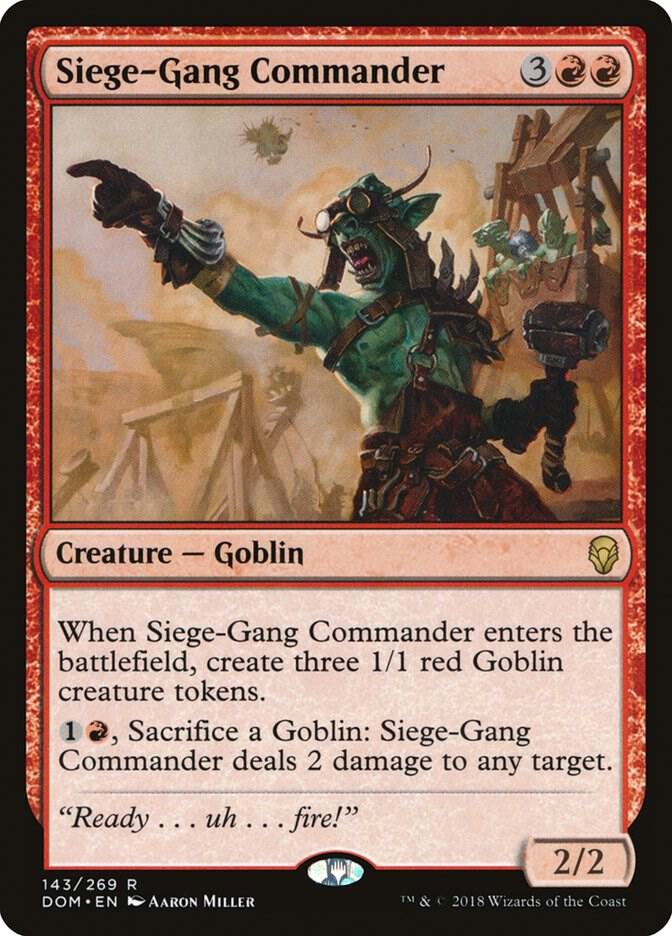 Siege-Gang Commander 143 Dominaria MTG R NM