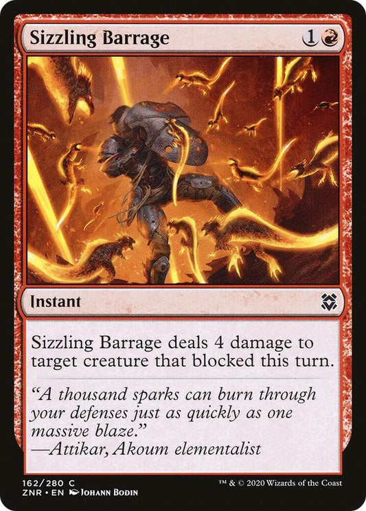 Sizzling Barrage 162 Zendikar Rising MTG C NM