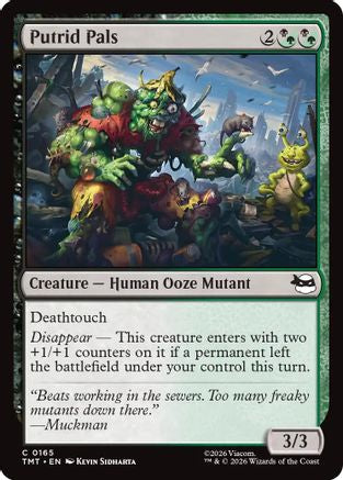 Putrid Pals 0165 Teenage Mutant Ninja Turtles MTG C Foil NM