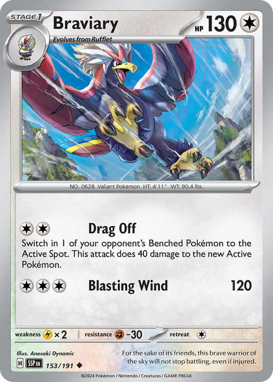 Braviary 153/191 Surging Sparks Pokemon UC NM