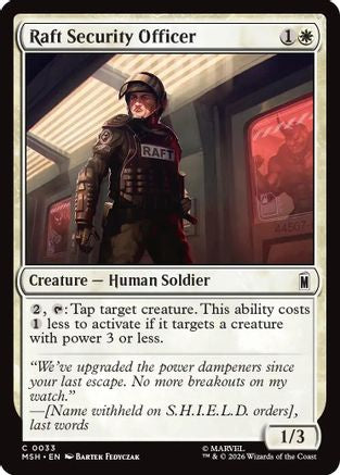 Raft Security Officer 33 Marvel Super Heroes MTG C NM