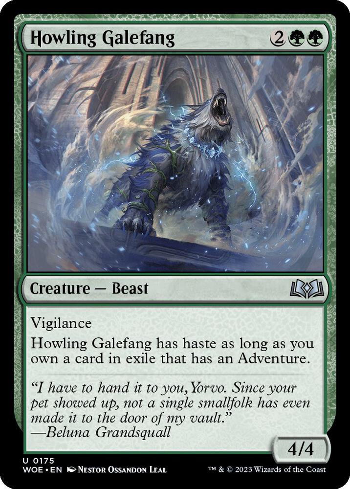 Howling Galefang 175 Wilds of Eldraine MTG UC NM