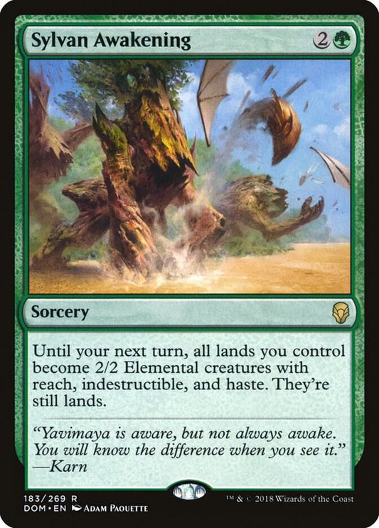 Sylvan Awakening 183 Dominaria MTG R NM