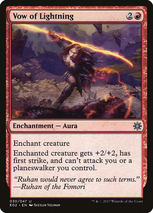 Vow of Lightning 30 Explorers of Ixalan MTG UC NM