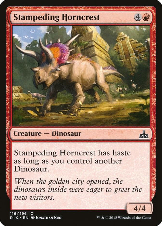 Stampeding Horncrest 116 Rivals of Ixalan MTG C NM