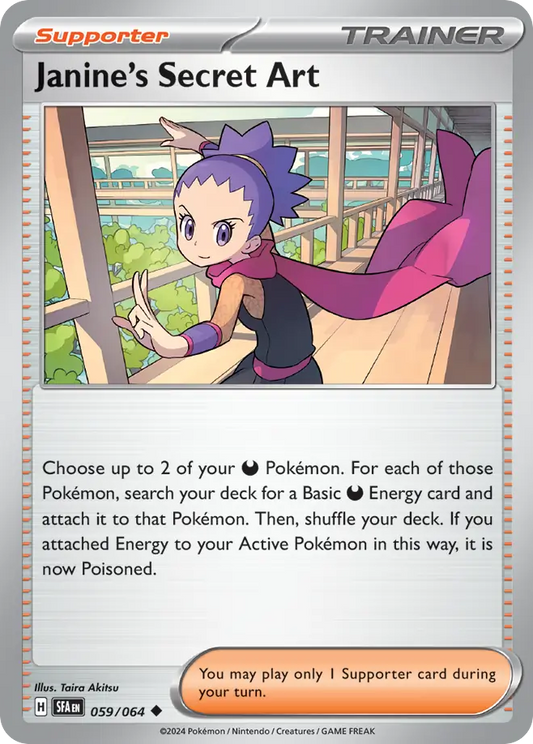 Janine's Secret Art 059/064 Shrouded Fable Pokemon UC NM