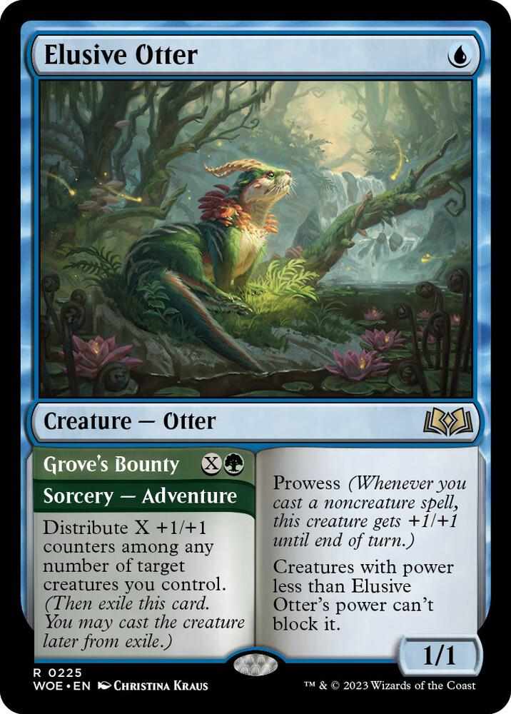 Elusive Otter 225 Wilds of Eldraine MTG R NM