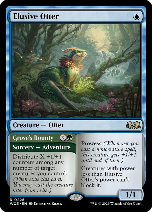 Elusive Otter 225 Wilds of Eldraine MTG R NM