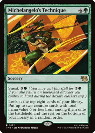 Michelangelo's Technique 0122 Teenage Mutant Ninja Turtles MTG R NM