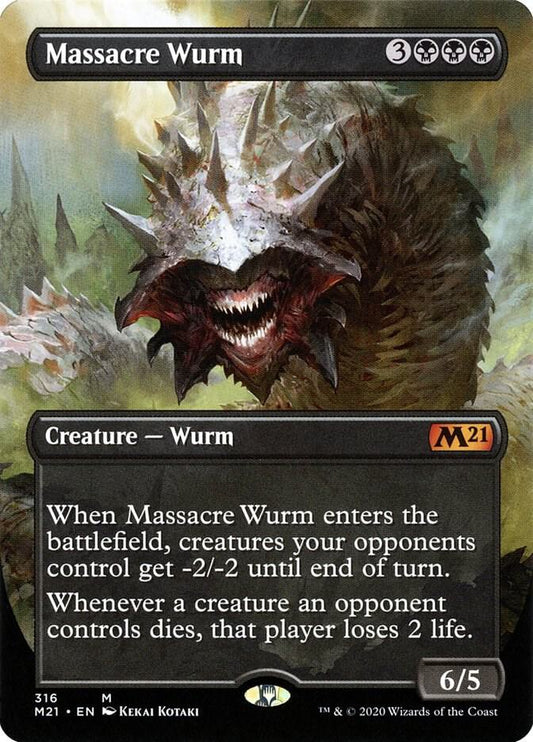 Massacre Wurm (Alternate Art) 316 Core Set 2021 MTG Mythic Foil NM