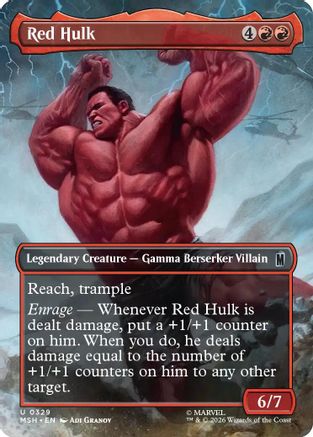 Red Hulk (Borderless) 329 Marvel Super Heroes MTG UC NM