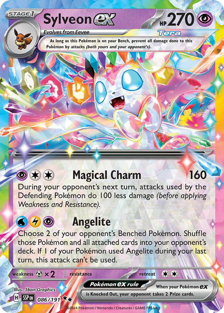 Sylveon ex 086/191 Surging Sparks Pokemon Double Rare Holo NM