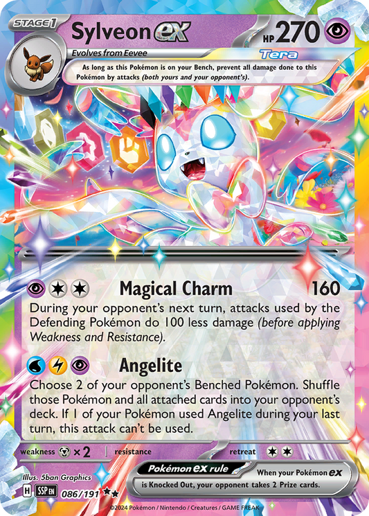 Sylveon ex 086/191 Surging Sparks Pokemon Double Rare Holo NM