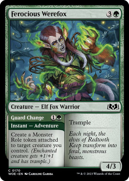 Ferocious Werefox 170 Wilds of Eldraine MTG C NM