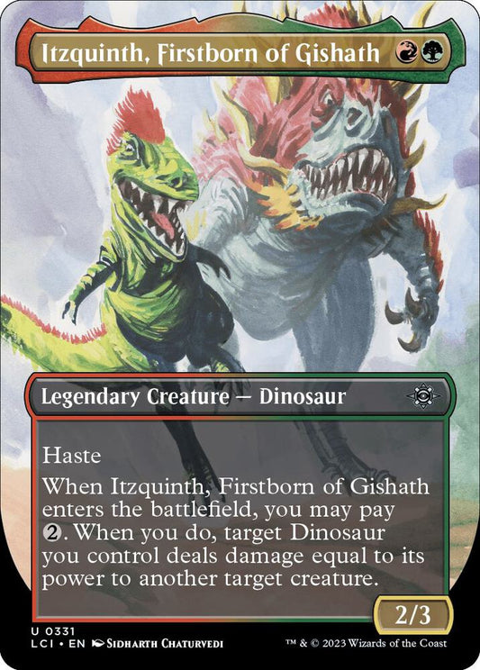 Itzquinth, Firstborn of Gishath Borderless 331 The Lost Caverns of Ixalan MTG NM