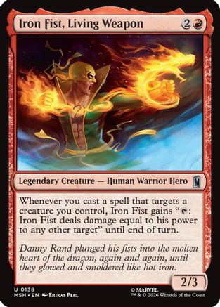 Iron Fist, Living Weapon 138 Marvel Super Heroes MTG UC NM