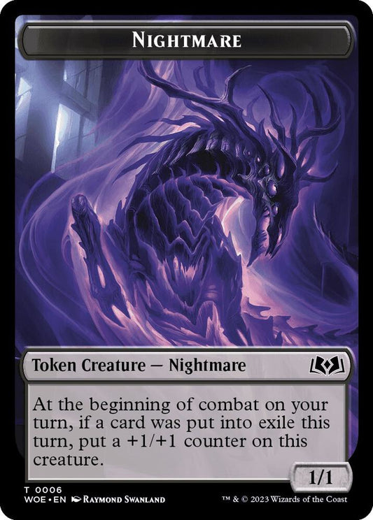 Nightmare Token 6 Wilds of Eldraine MTG Token NM