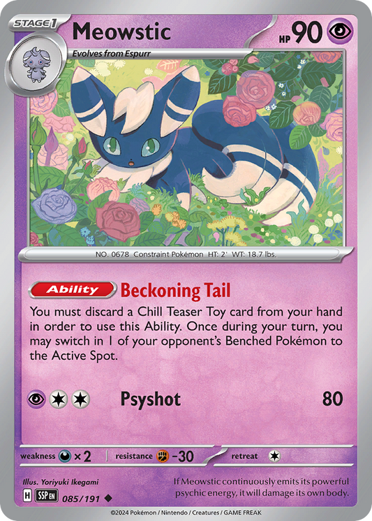 Meowstic 085/191 Surging Sparks Pokemon UC NM