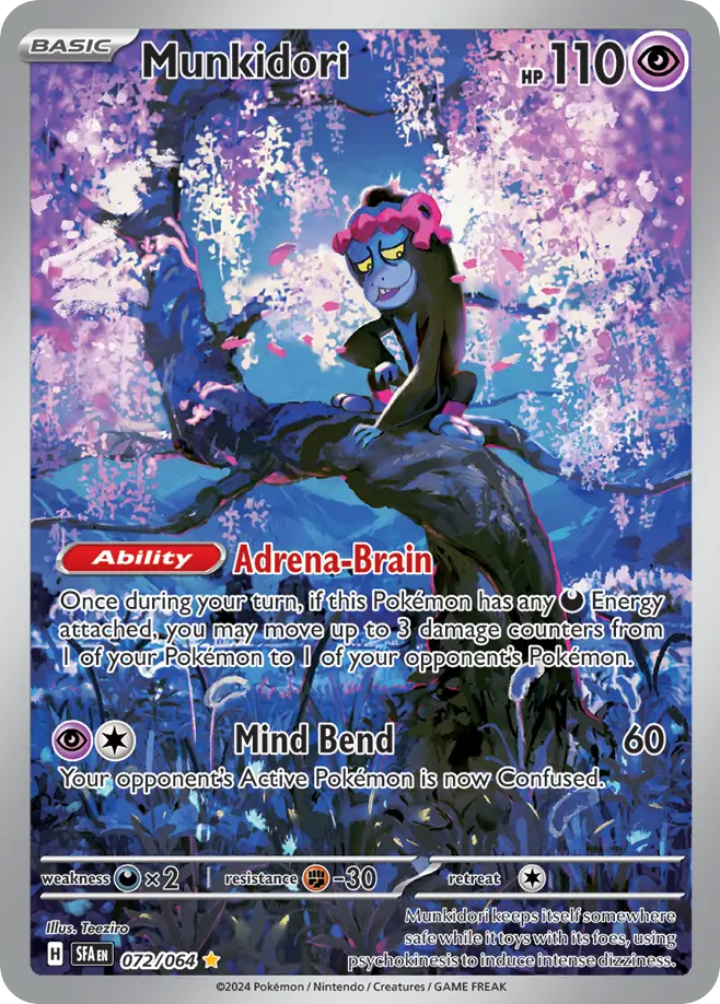 Munkidori 072/064 Shrouded Fable Pokemon Illustration Rare Holo NM