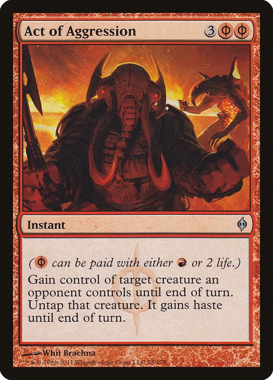 Act of Aggression 78 New Phyrexia MTG UC NM