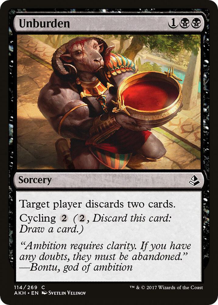 Unburden 114 Amonkhet MTG C LP
