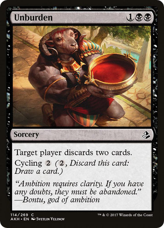 Unburden 114 Amonkhet MTG C LP