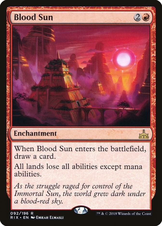 Blood Sun 92 Rivals of Ixalan MTG R NM