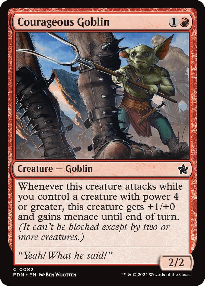 Courageous Goblin 82 Foundations MTG C NM