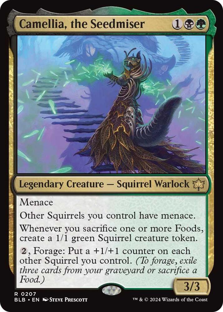 Camellia, the Seedmiser 207 Bloomburrow MTG R NM