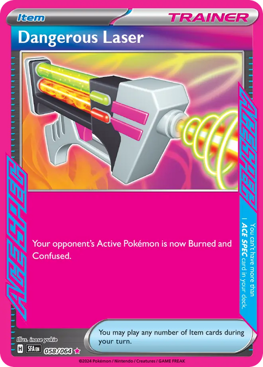 Dangerous Laser 058/064 Shrouded Fable Pokemon ACE SPEC Rare Holo NM