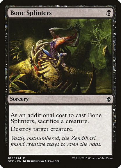 Bone Splinters 105 Battle for Zendikar MTG C LP