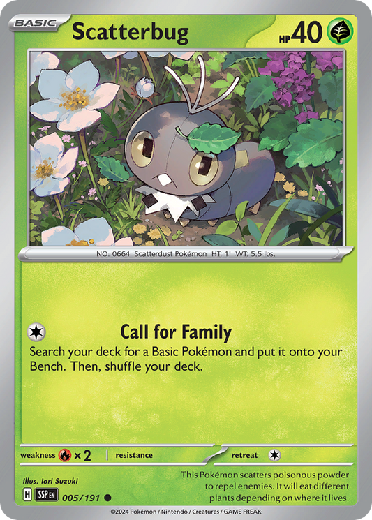 Scatterbug 005/191 Surging Sparks Pokemon C NM