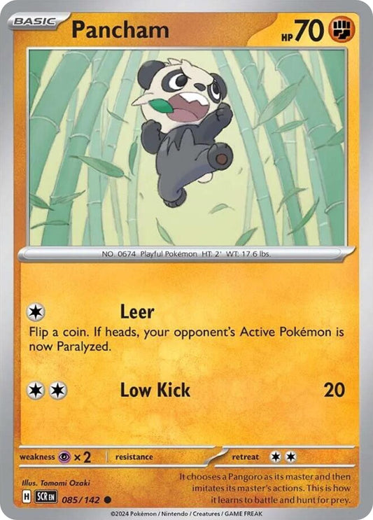 Pancham 85/142 Stellar Crown Pokemon C NM