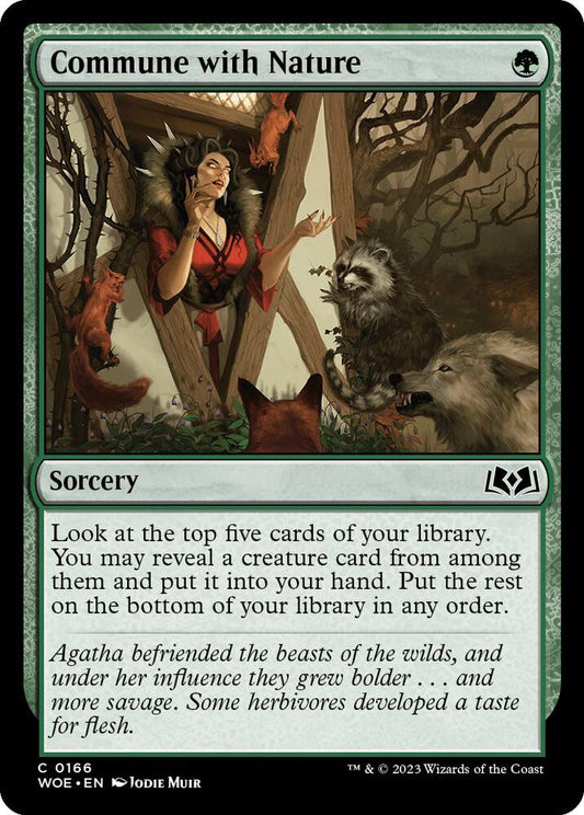 Commune with Nature 166 Wilds of Eldraine MTG C Foil NM