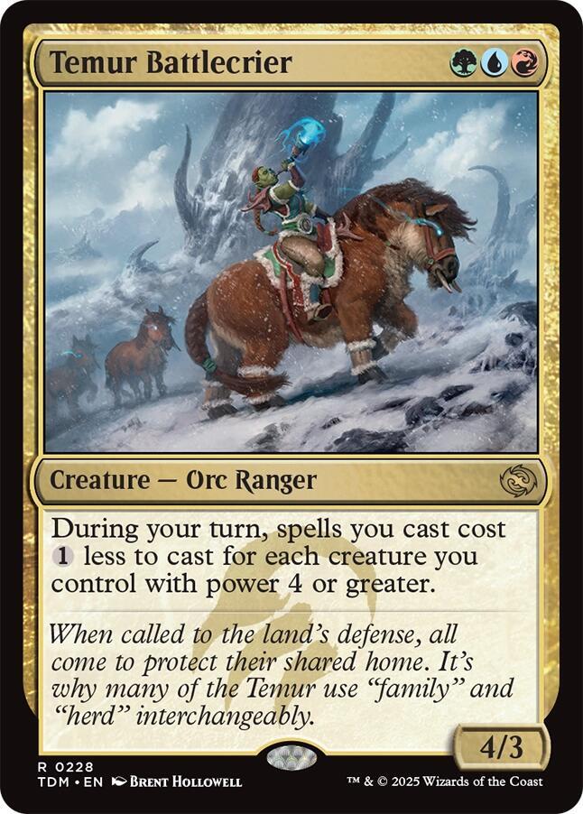 Temur Battlecrier 228 Tarkir: Dragonstorm MTG R NM