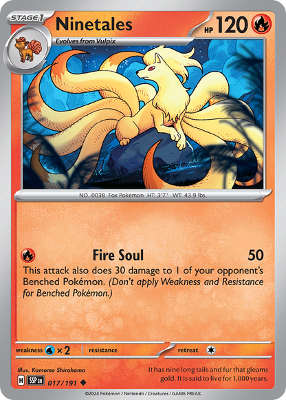 Ninetales 017/191 Surging Sparks Pokemon UC NM
