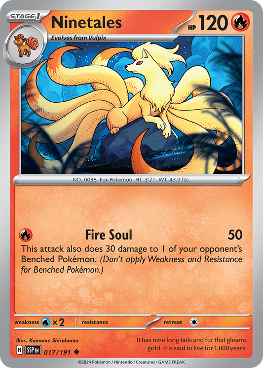 Ninetales 017/191 Surging Sparks Pokemon UC NM