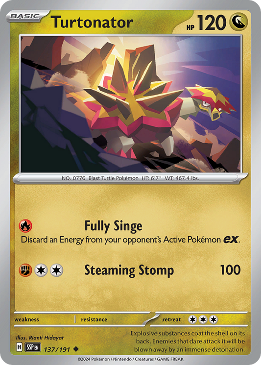 Turtonator 137/191 Surging Sparks Pokemon UC NM